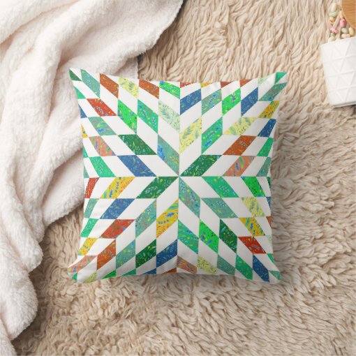 Quilt Pattern Throw Pillow Zazzle