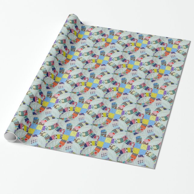Quilt pattern wrapping paper (Unrolled)