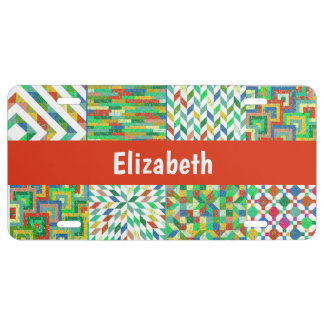 Quilt Personalized License Plate for Wall