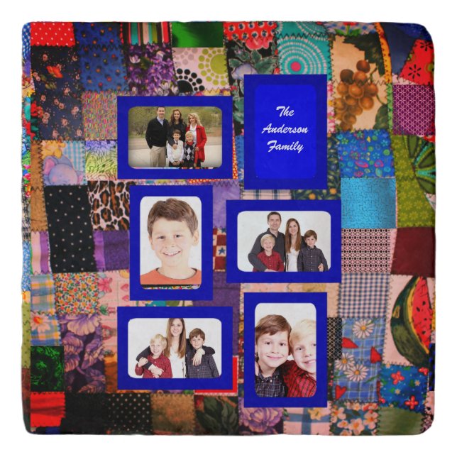 QUILT PHOTO FRAME--ADD PHOTOS TRIVET (Front)