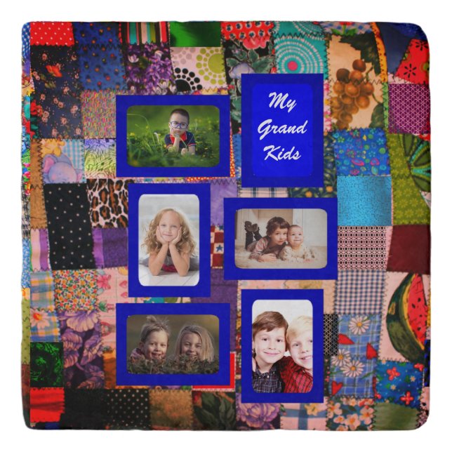QUILT PHOTO FRAME--ADD PHOTOS TRIVET (Front)