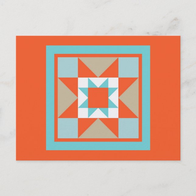 Quilt Postcard - Martha Washington Star (Front)