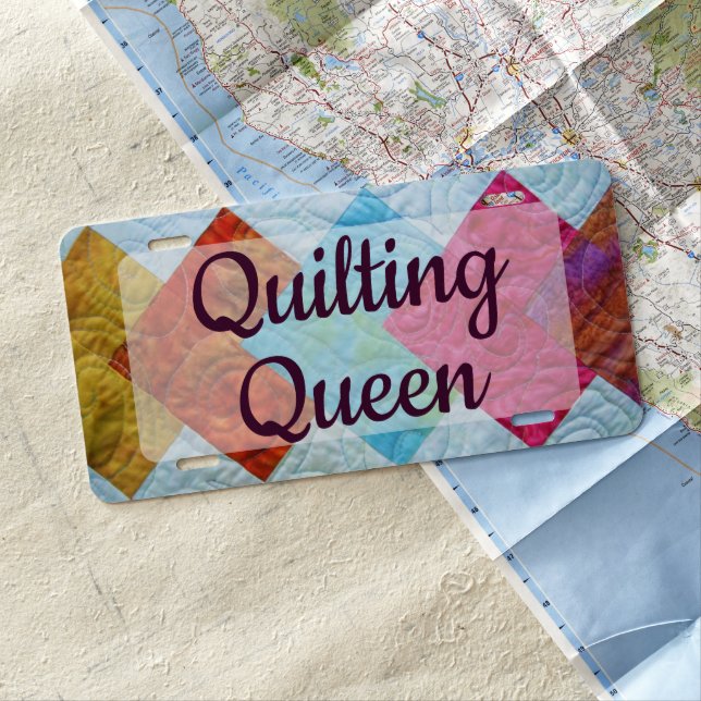 Quilt Queen License Plate (In Situ)