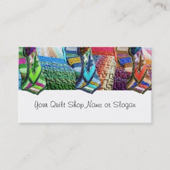 Quilt Quilter Quilt Supplies Shop Business Card by AutumnRoseMDS at Zazzle