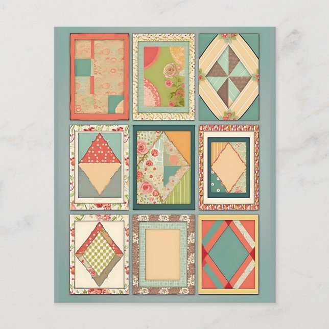Quilt Scrapbook Decoupage Paper (Front)