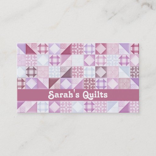 Customizable Quilt Shop Business Cards