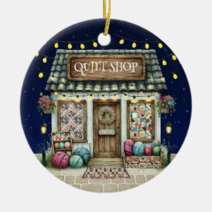 QUILT Shop  Ceramic Ornament