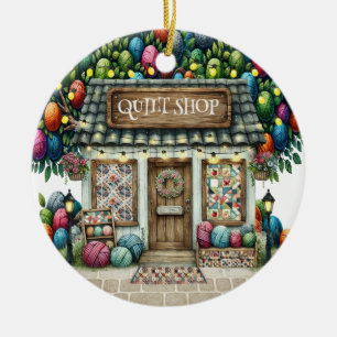 QUILT Shop  Ceramic Ornament