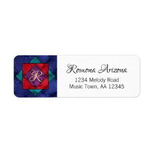 Quilt Square Monogram Label