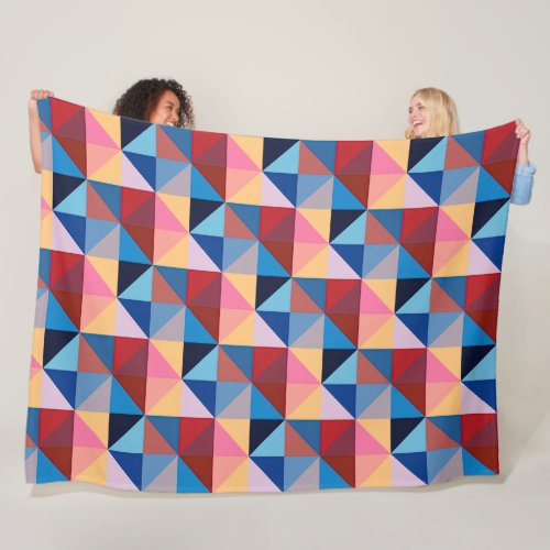 Quilt Square Pattern Fleece Blanket