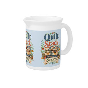 Quilt Stack Society Cottagecore Sewing Beverage Pitcher