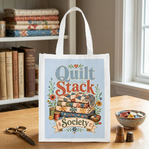 Quilt Stack Society Cottagecore Sewing Grocery Bag
