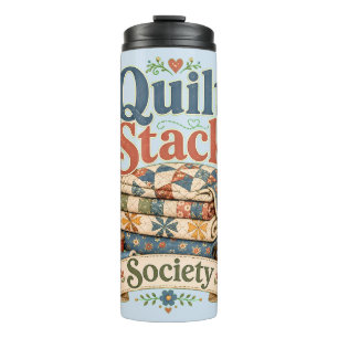 Quilt Stack Society Cottagecore Sewing Thermal Tumbler