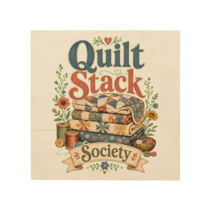 Quilt Stack Society Cottagecore Sewing Wood Wall Art