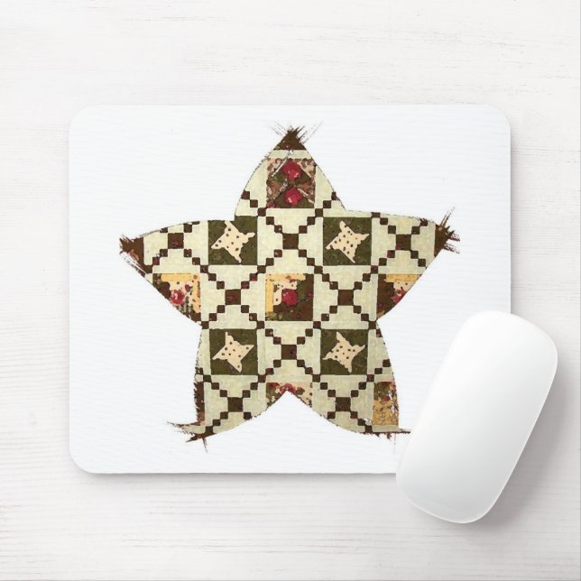 Quilt Star Mouse Pad (With Mouse)