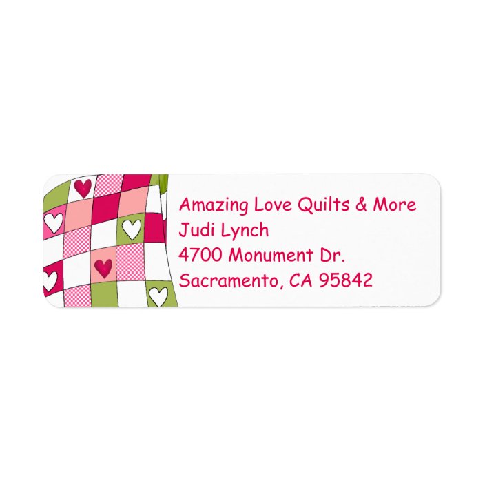 Quilt Themed Return Address Label