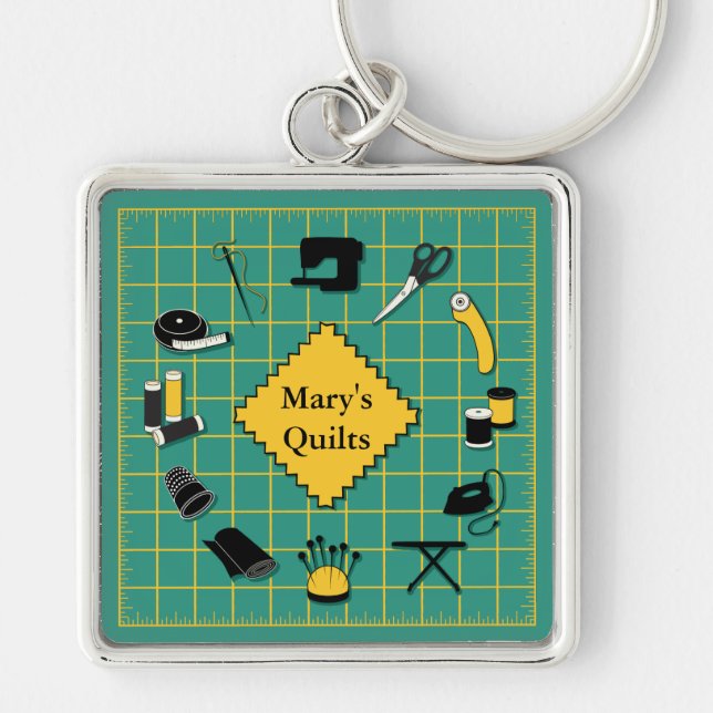 Quilt Time Customiz the Label Keychain (Front)