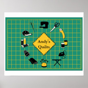 Quilt Time Customiz the Label Poster