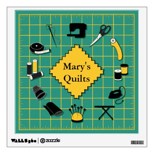 Quilt Time Customize the Label Wall Decal