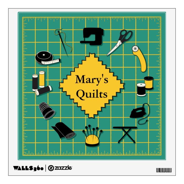 Quilt Time Customize the Label Wall Decal (Front)