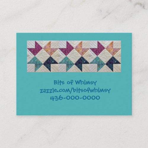 Quilted Batik Business Cards