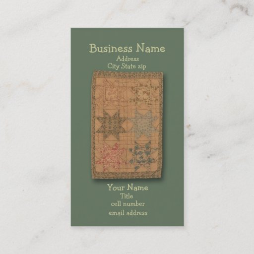 Customizable Quilted Business Cards