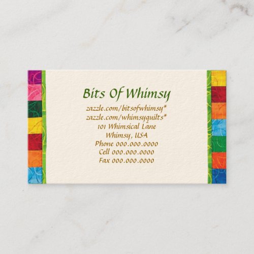 Quilted Business Card!