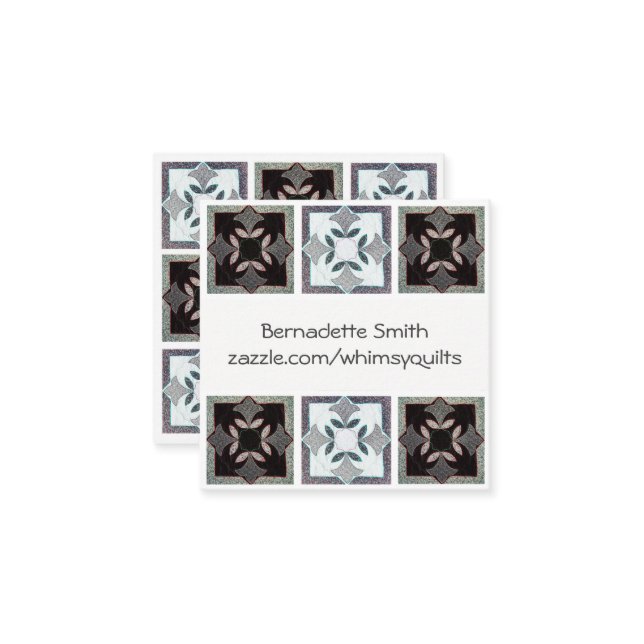 Quilted Business Cards (Front/Back In Situ)