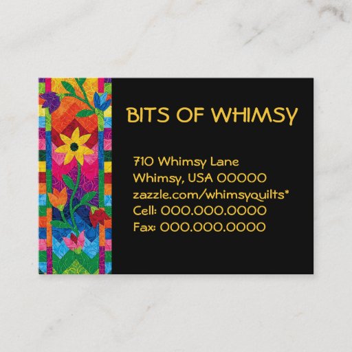 Customizable Quilted Business Cards