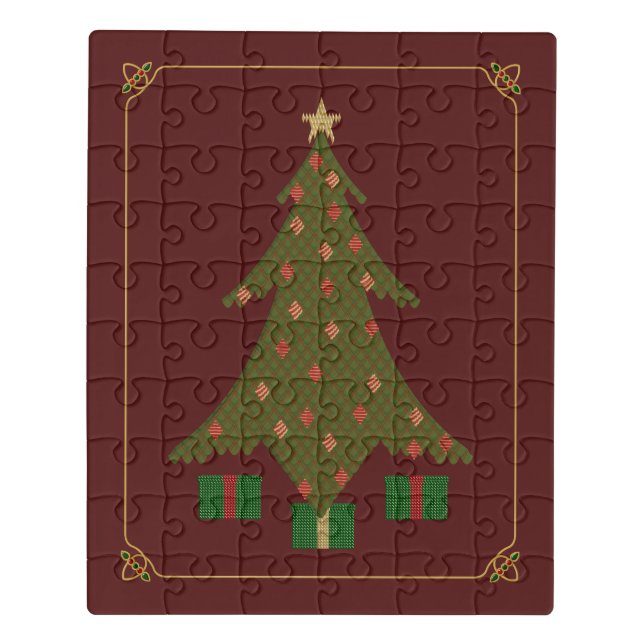 Quilted Christmas Acrylic Puzzle (Puzzle Vertical)