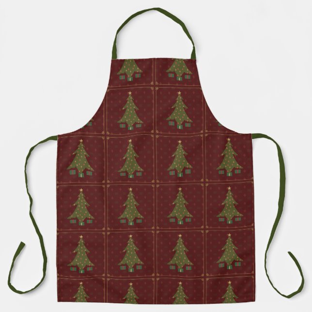 Quilted Christmas All-Over Print Apron (Front)