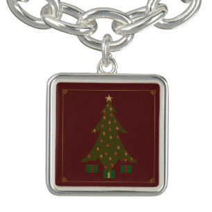 Quilted Christmas Charm Bracelet