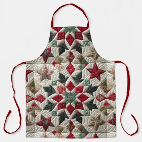 Quilted Christmas Design Apron