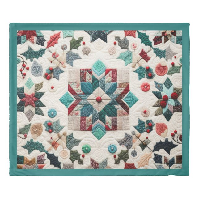 Quilted Christmas Design Duvet Cover (Front)