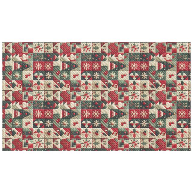 Quilted Christmas Designs Tablecloth (Front (Horizontal))