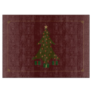 Quilted Christmas Glass Cutting Board