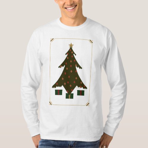 Quilted Christmas Mens Light Shirt