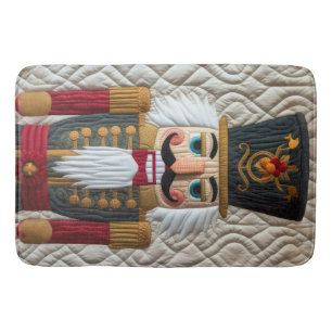 Quilted Christmas Nutcracker Bath Mat