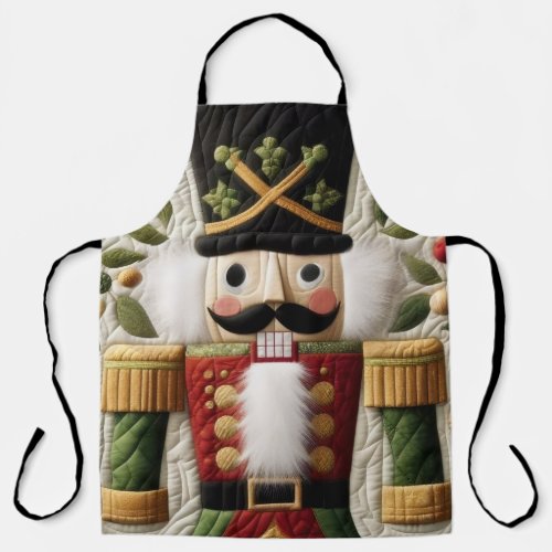 Quilted Christmas Nutcracker II Apron