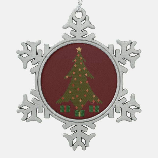 Quilted Christmas Premium Ornament (Front)