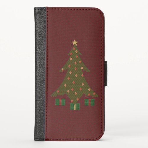Quilted Christmas Smartphone Wallet Case