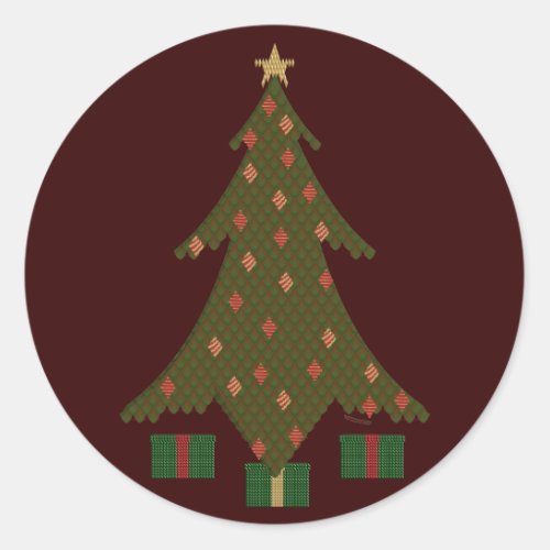 Quilted Christmas Sticker