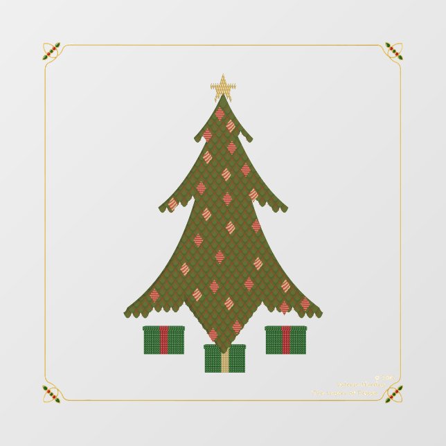 Quilted Christmas Wall Decal (Front)