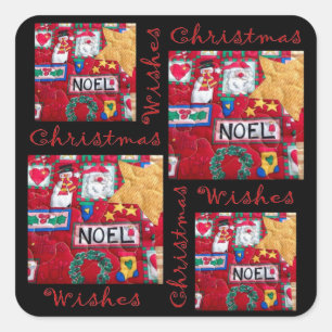 Quilted Christmas Wishes Sticker