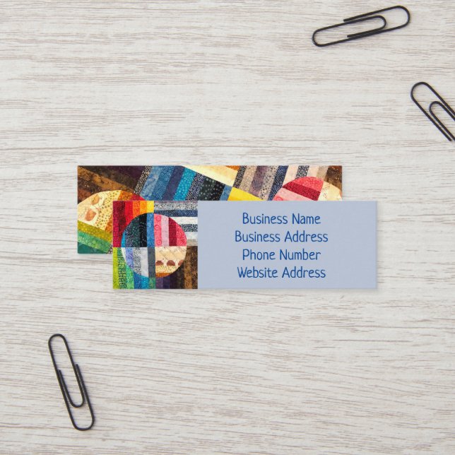 Quilted Circles Business Card (Front/Back In Situ)