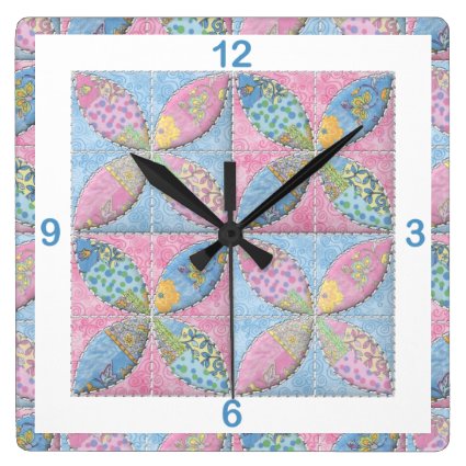Quilted Classic Melon Patch for the Quilter Square Wall Clock