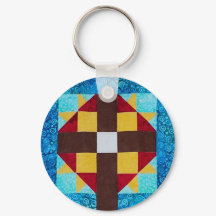 Quilted Cross key chain