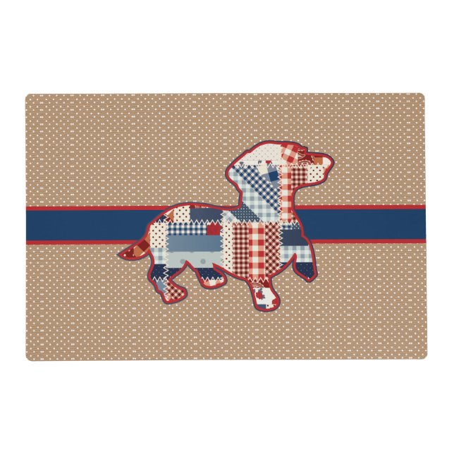 Quilted Dachshund Placemat (Front)
