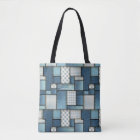 Quilted Denim Tote Bag