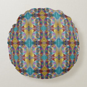 Quilted Design Round Pillow
